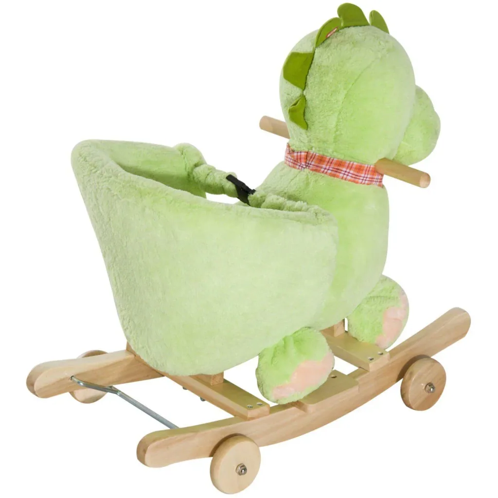 Schaukeltier Drache mit Rollen Musik