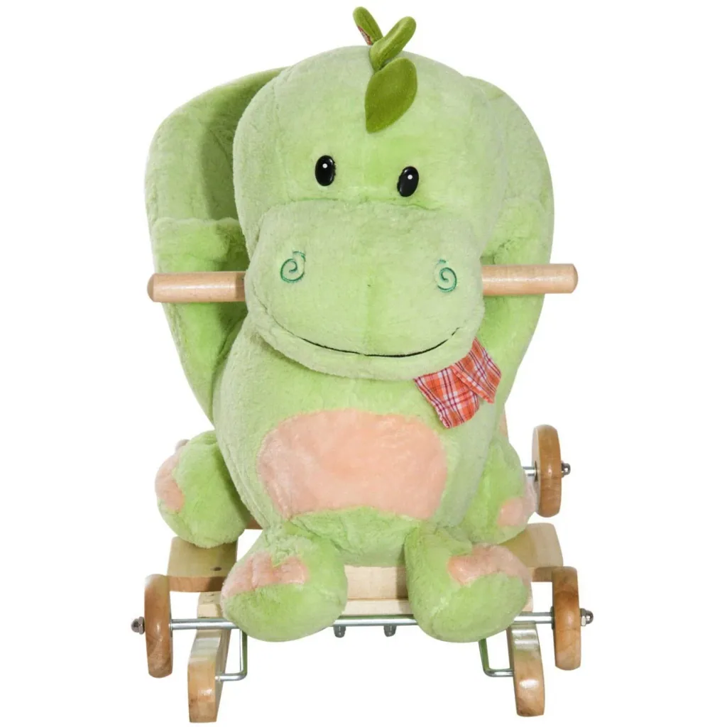 Schaukeltier Drache mit Rollen Musik