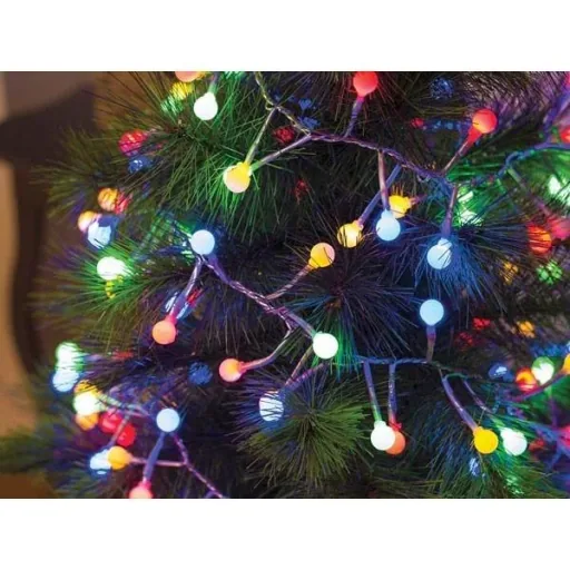 Vellight Weihnachtsbeleuchtung - 3m - 176 LED-Glühbirnen - Mehrfarbig - Innen und Außen