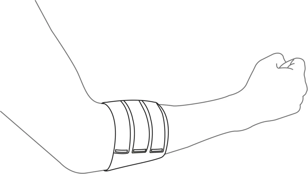 Ellenbogenbandage aus recyceltem Kunststoff