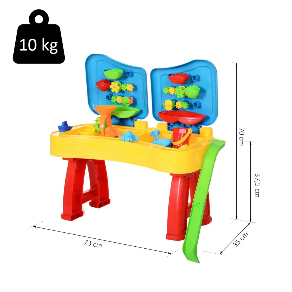 Kinder Sandkastentisch mit 31-tlg, Zubehör