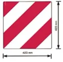 Warntafel Folienzuschnitt, 423 x 423 mm