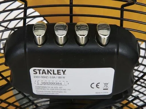 Bodenventilator Stahl Ø 51 cm Schwarz/Gelb