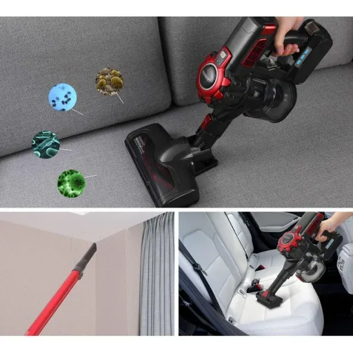 Elektrostaubsauger - Cordless all in 1 Inklusive Dockingstation etc. auf Akku MZ5 Grau/Rot