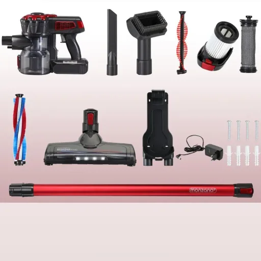 Elektrostaubsauger - Cordless all in 1 Inklusive Dockingstation etc. auf Akku MZ5 Grau/Rot