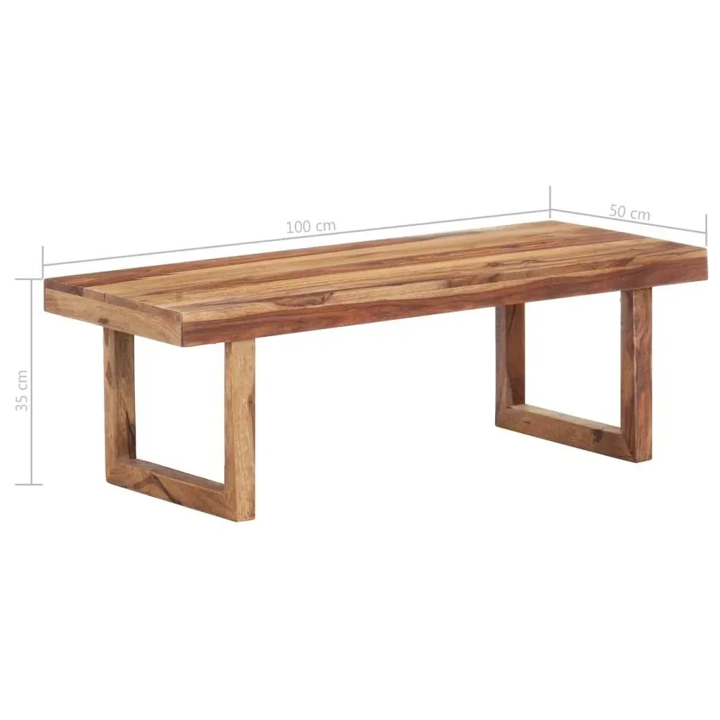 Couchtisch 100x50x35 cm Massivholz Sheesham