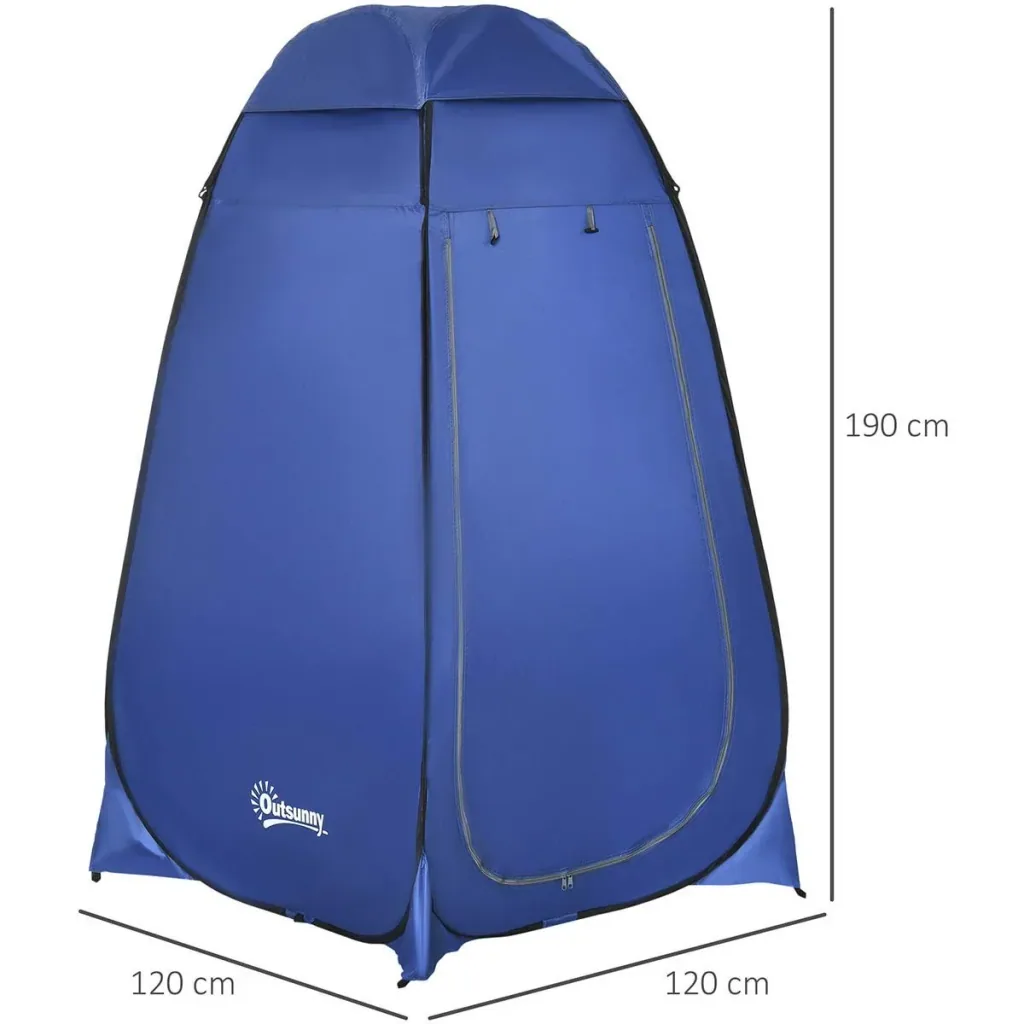Duschzelt - Toilette oder Dusche - Wasserdicht - Blau - Polyester - 120 x 120 x 190 cm