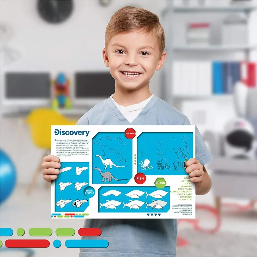 Discovery Kids Projektor Projiziere deine selbstgemachten Zeichnungen an die Wand oder die Decke