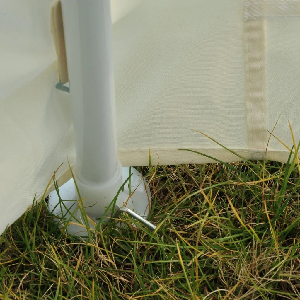 Pavillon 3,9m x 3,9m Partyzelt 6-eckig creme