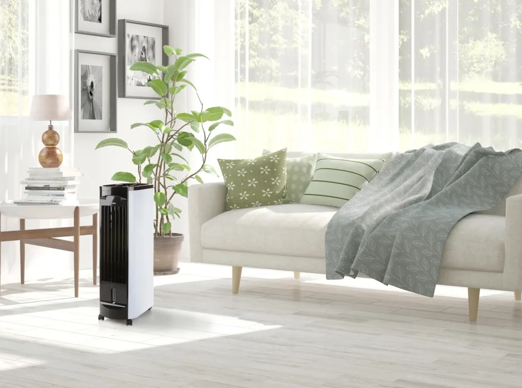 Multifunktionaler Luftkühler, Ventilator und Luftbefeuchter mit Timer