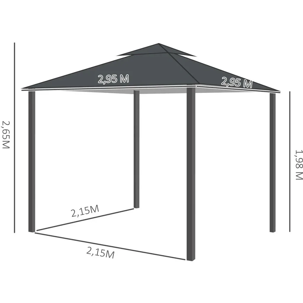 Gartenpavillon Pavillon ca. 3 x 3