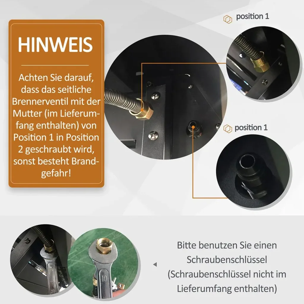 Grillwagen mit Ablageschrank schwarz