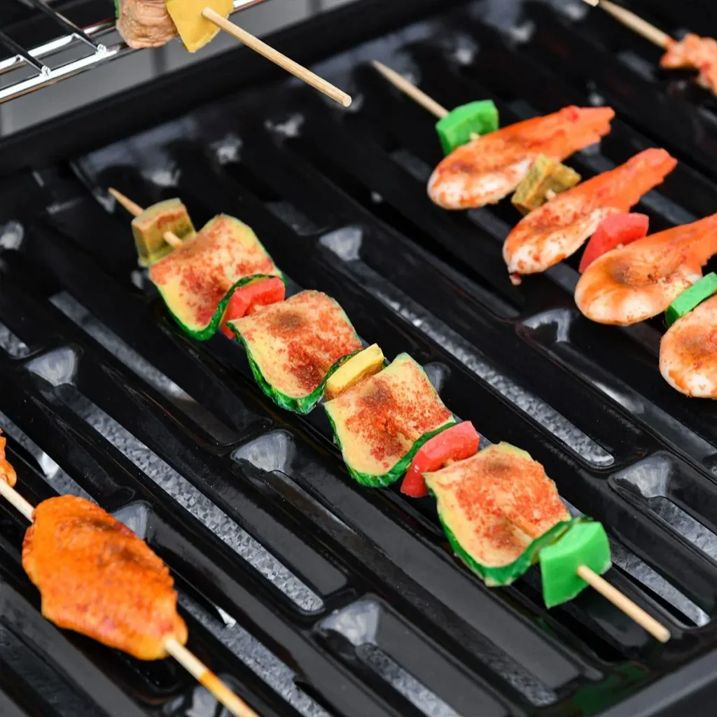 Grillwagen mit Ablageschrank schwarz