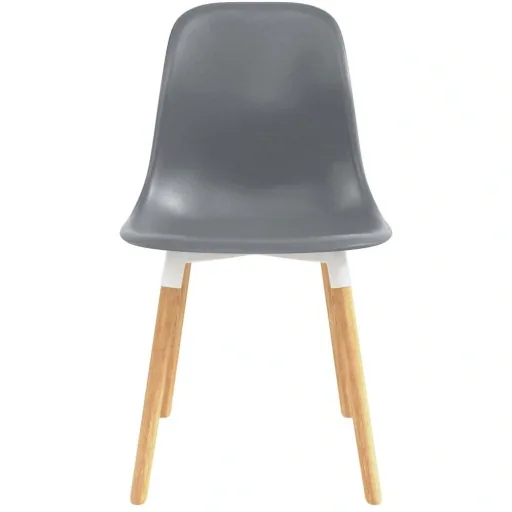 Esstischstühle 2tlg. Kunststoff grau