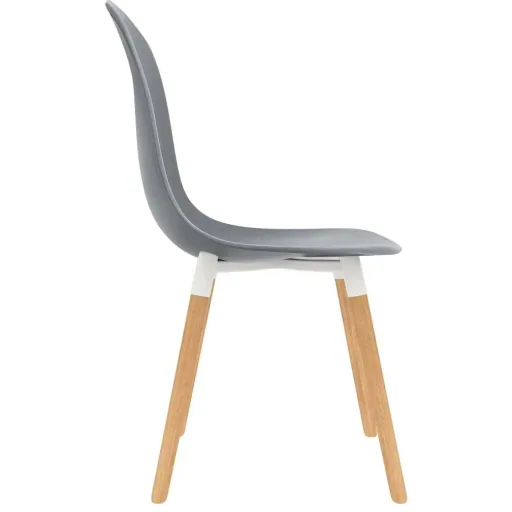 Esstischstühle 2tlg. Kunststoff grau