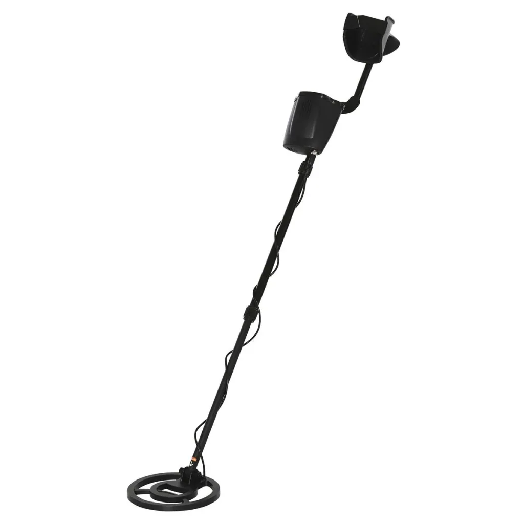 Metalldetektor Metallsuchgerät für Profis und Anfänger wasserdicht Ø22 cm Suchspule Alu ABS Schwarz 23 x 22 x 114-135 cm