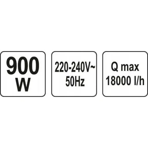 Tauchpumpe für sauberes und schmutziges Wasser - Kolbenpumpe - 900W - 18000L/h - Max. Ansaugung 1 mm