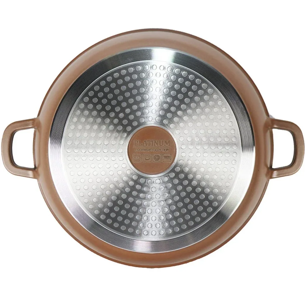 Kochtopf/Kasserolle - mit Deckel - 24 cm - Kupfer
