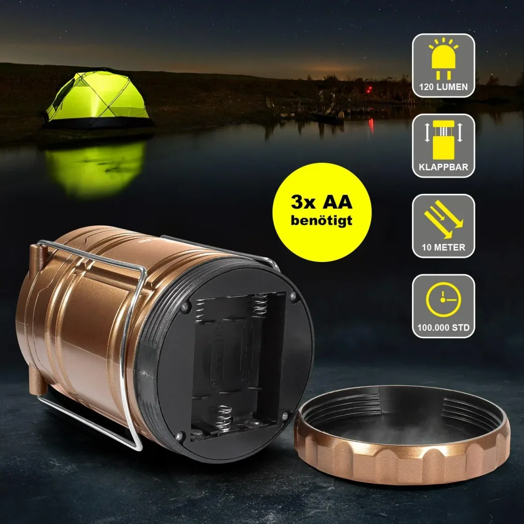 LED Campinglaterne Traveler, zusammenschiebbar