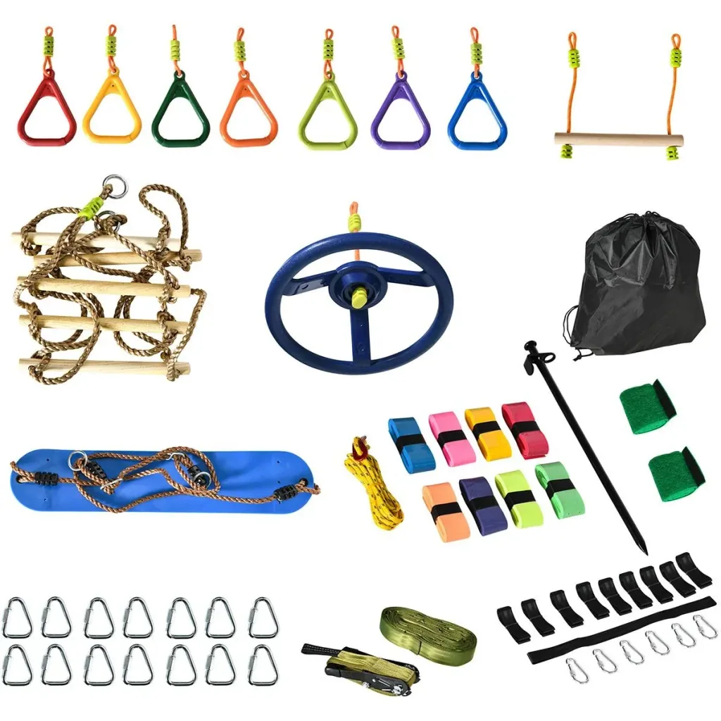 Slackline ninja style - 13 Meter - Kletterset für Kinder