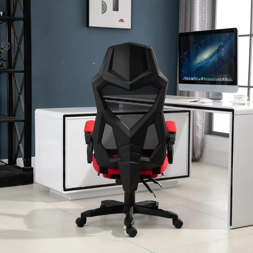 Gamingstuhl mit Fußstütze