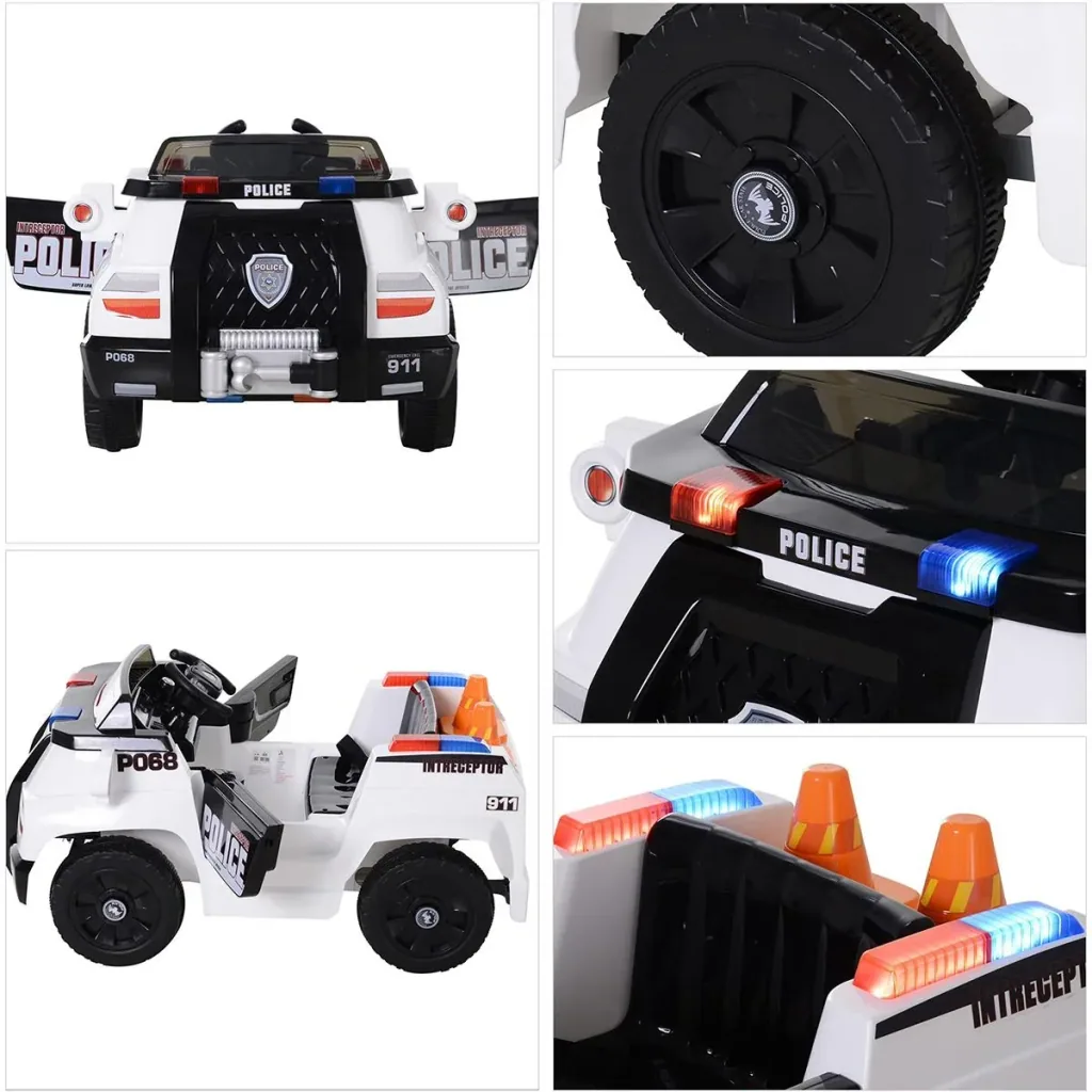 Kinder Polizeiauto mit Fernbedienung weiß