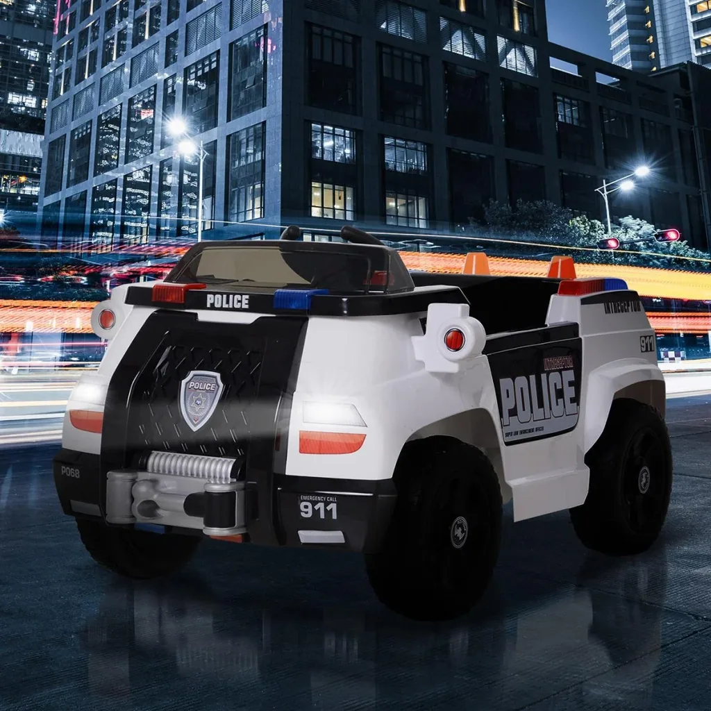 Kinder Polizeiauto mit Fernbedienung weiß