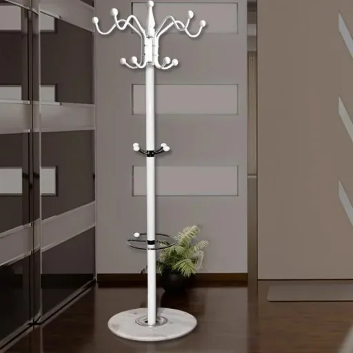 Garderobe weiß gebogen