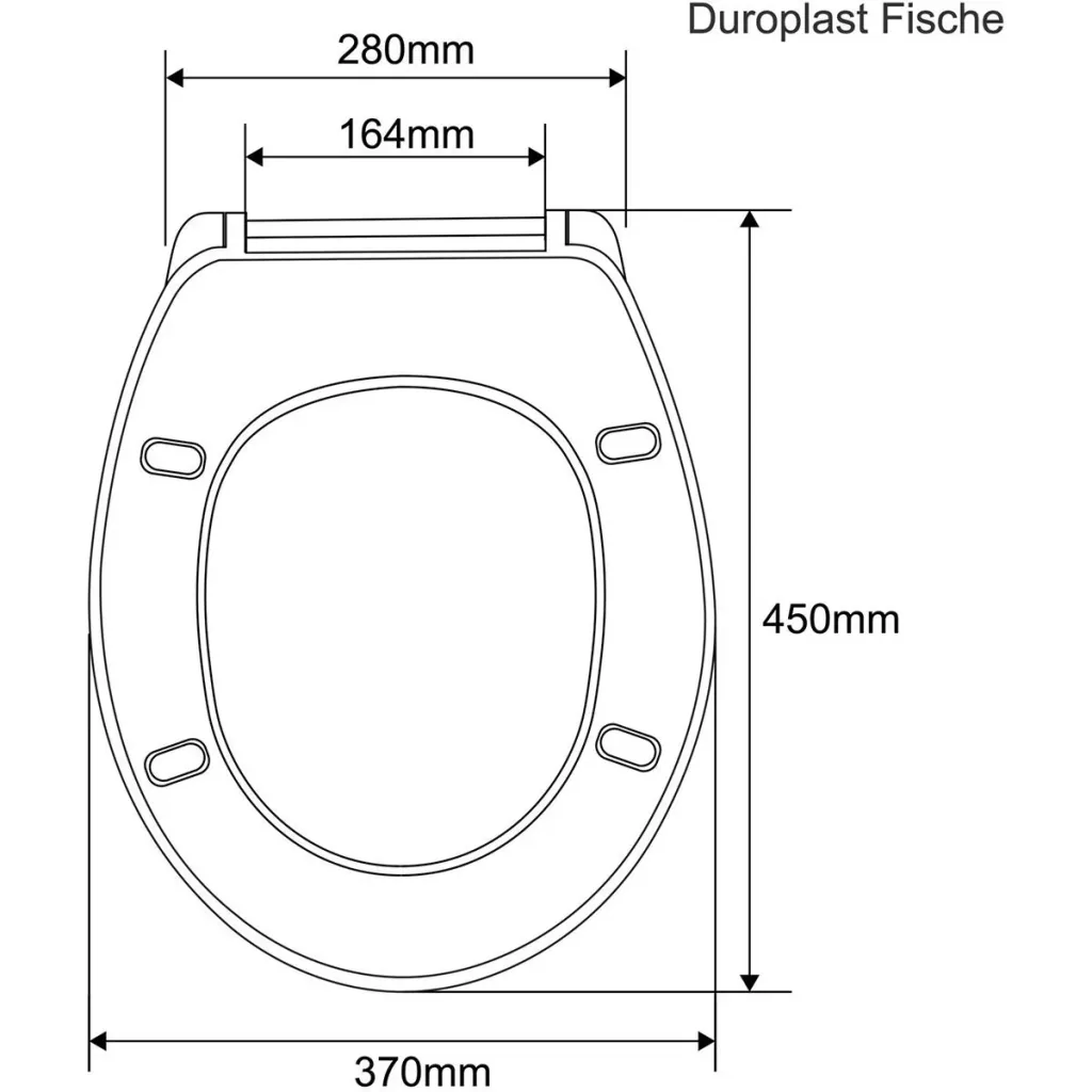 Duroplast-Toilettensitz fischt