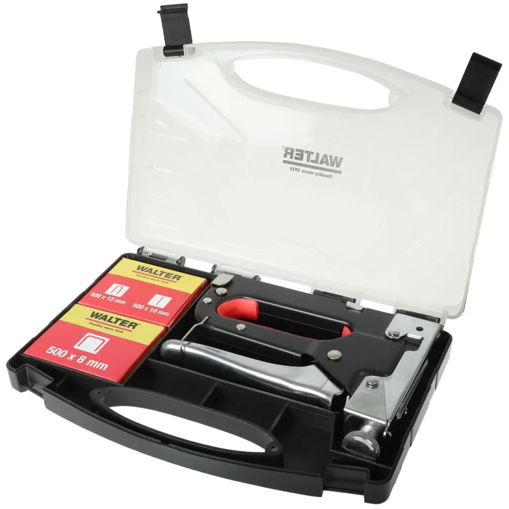Handtacker-Set inklusive Klammern, Nägel und Krampen