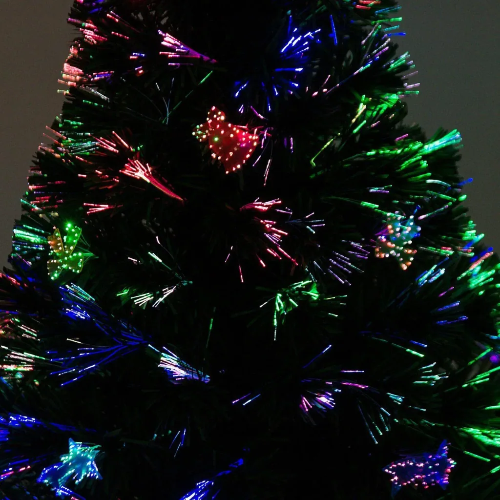Weihnachtsbaum Tannenbaum LED Lichtfaser 120cm grün