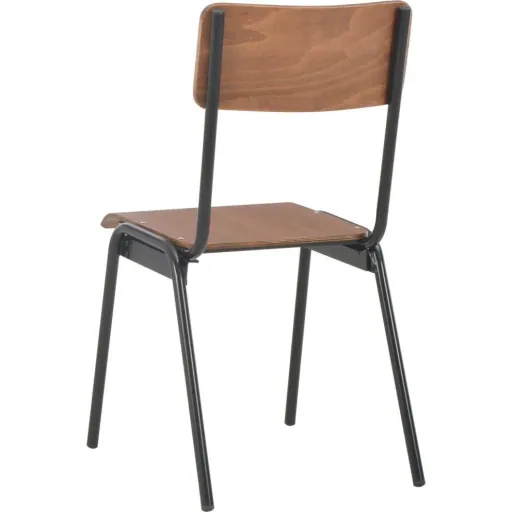 Esstischstühle 2tlg. massiv Sperrholz Stahl braun
