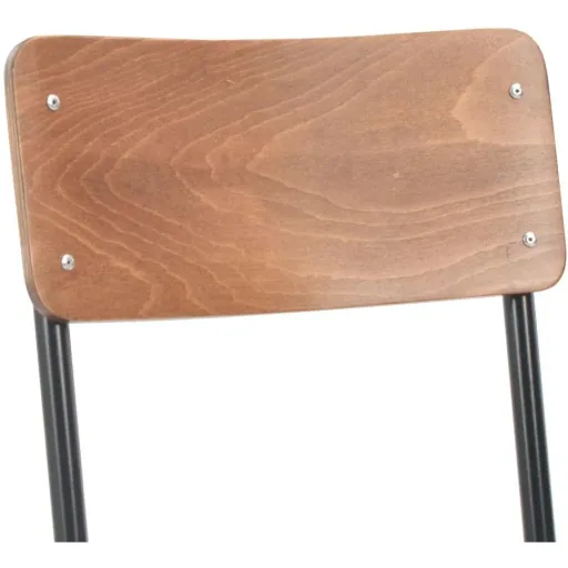 Esstischstühle 2tlg. massiv Sperrholz Stahl braun
