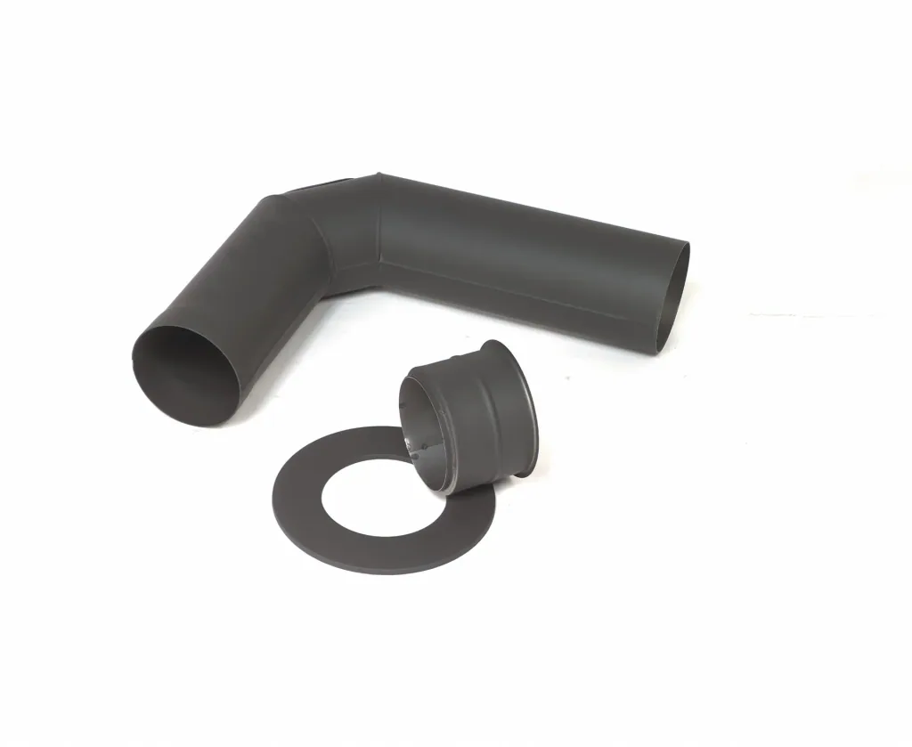 Kaminrohr-Anschluss Set 150 mm Standard titan