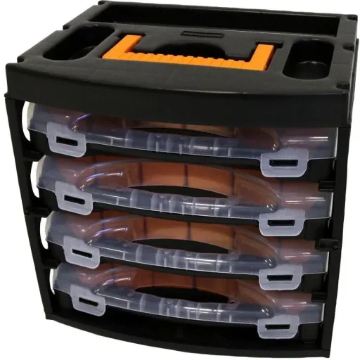 2x Aufbewahrungsbox mit 4 Sortimentsboxen - 31,3x27x29,7 cm