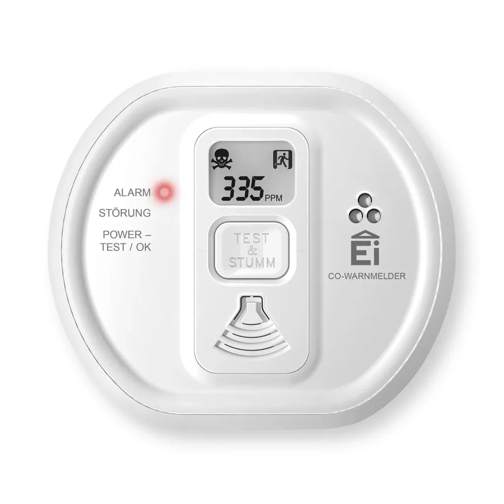 Kohlenmonoxid (CO) Warnmelder Ei208D mit LCD-Display
