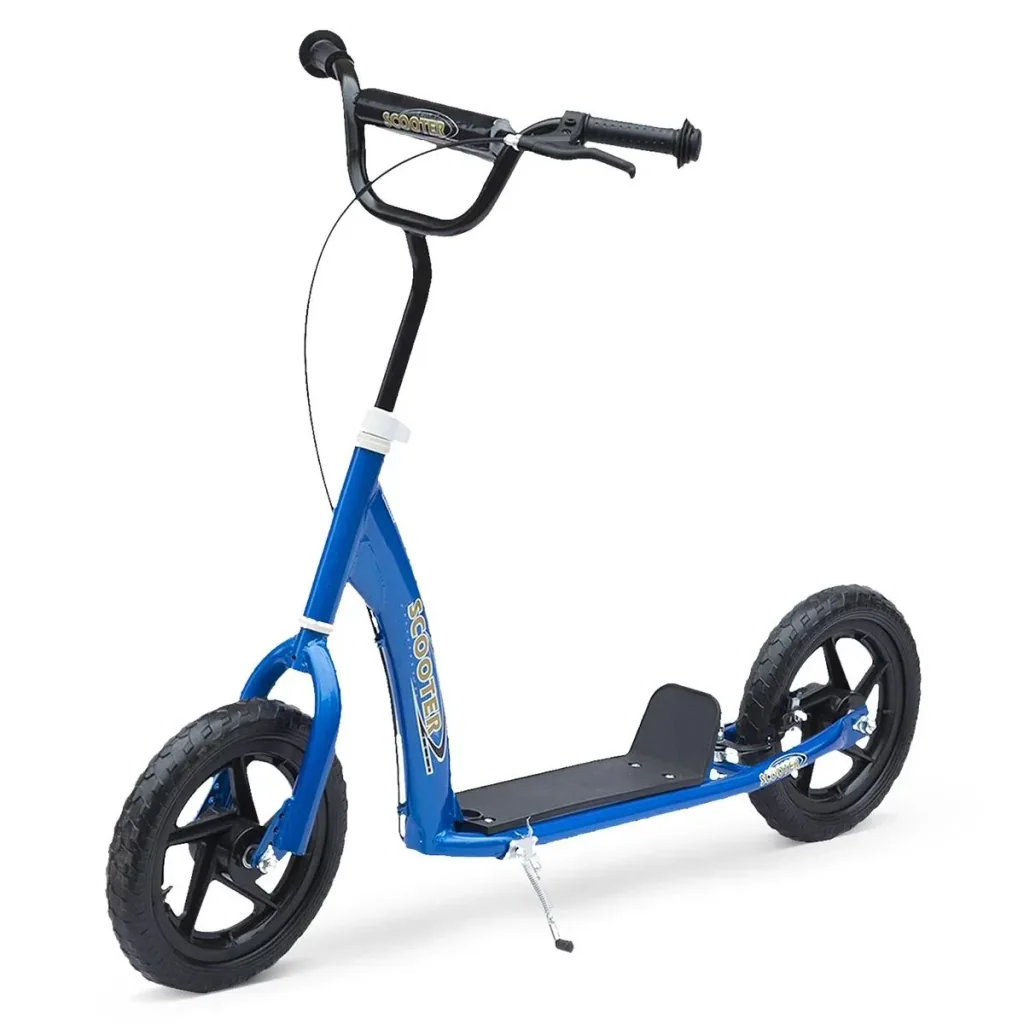 Kinderroller Scooter Tretroller Cityroller Kinder Roller Kickboard 12 Zoll Blau 120 x 52 x 80-88 cm