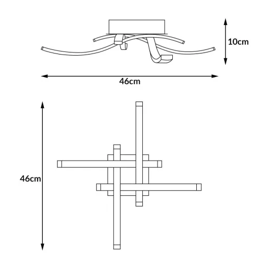 LED-Deckenleuchte - Beleuchtung, 4 Arme