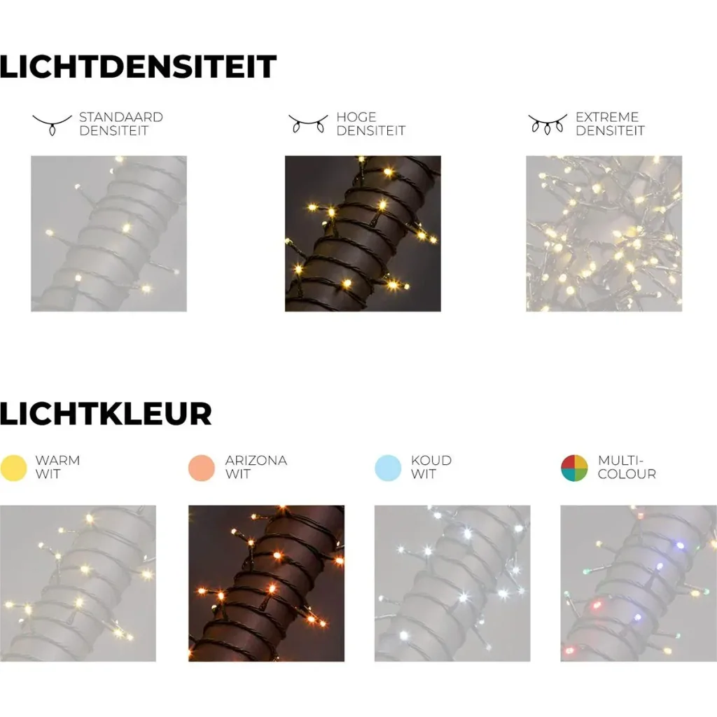 Vellight Weihnachtsbeleuchtung - 12m - 160 LEDs - Arizona Weiß - Innen & Außen