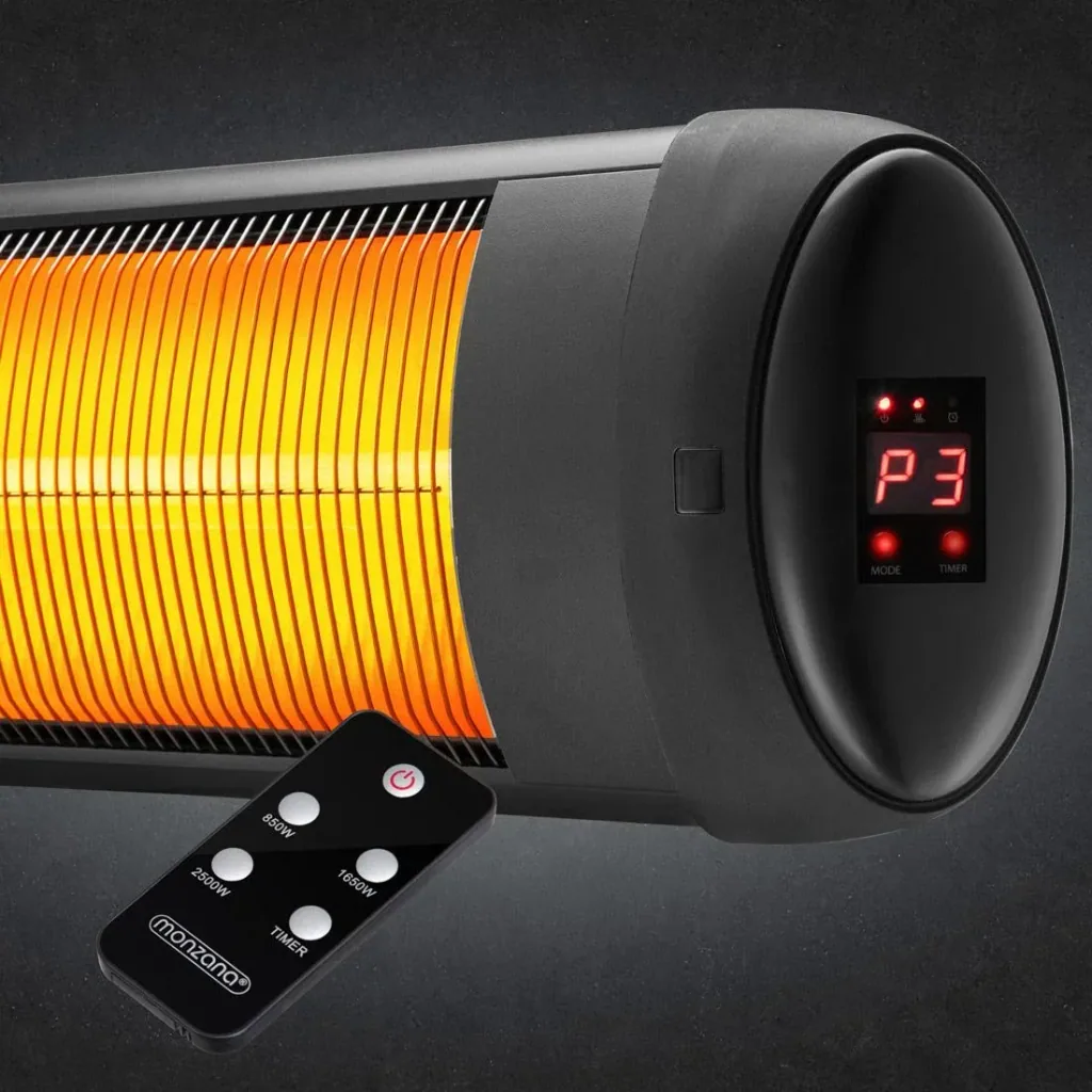 Infrarotheizung - 2500W - mit Zeitschaltuhr und Fernbedienung
