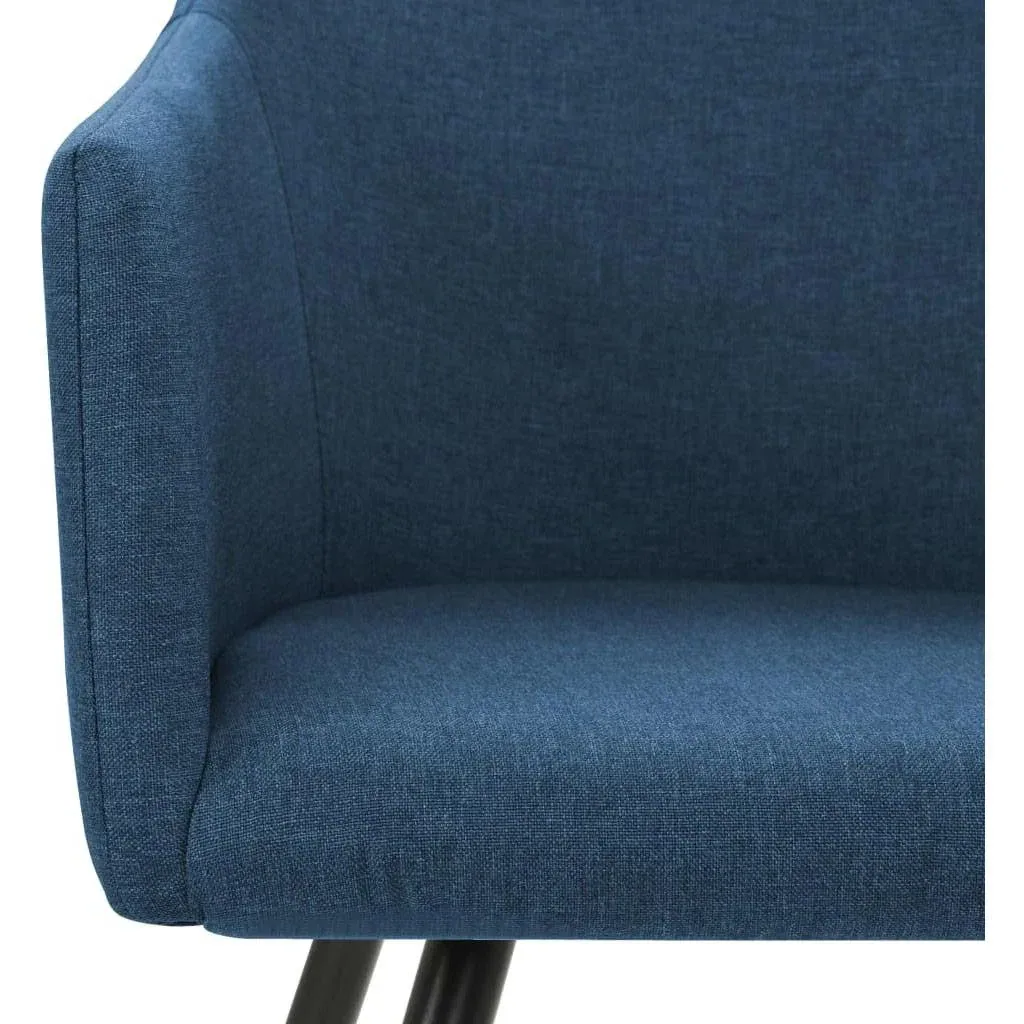 Esszimmerstühle 2 Stück Stoff blau