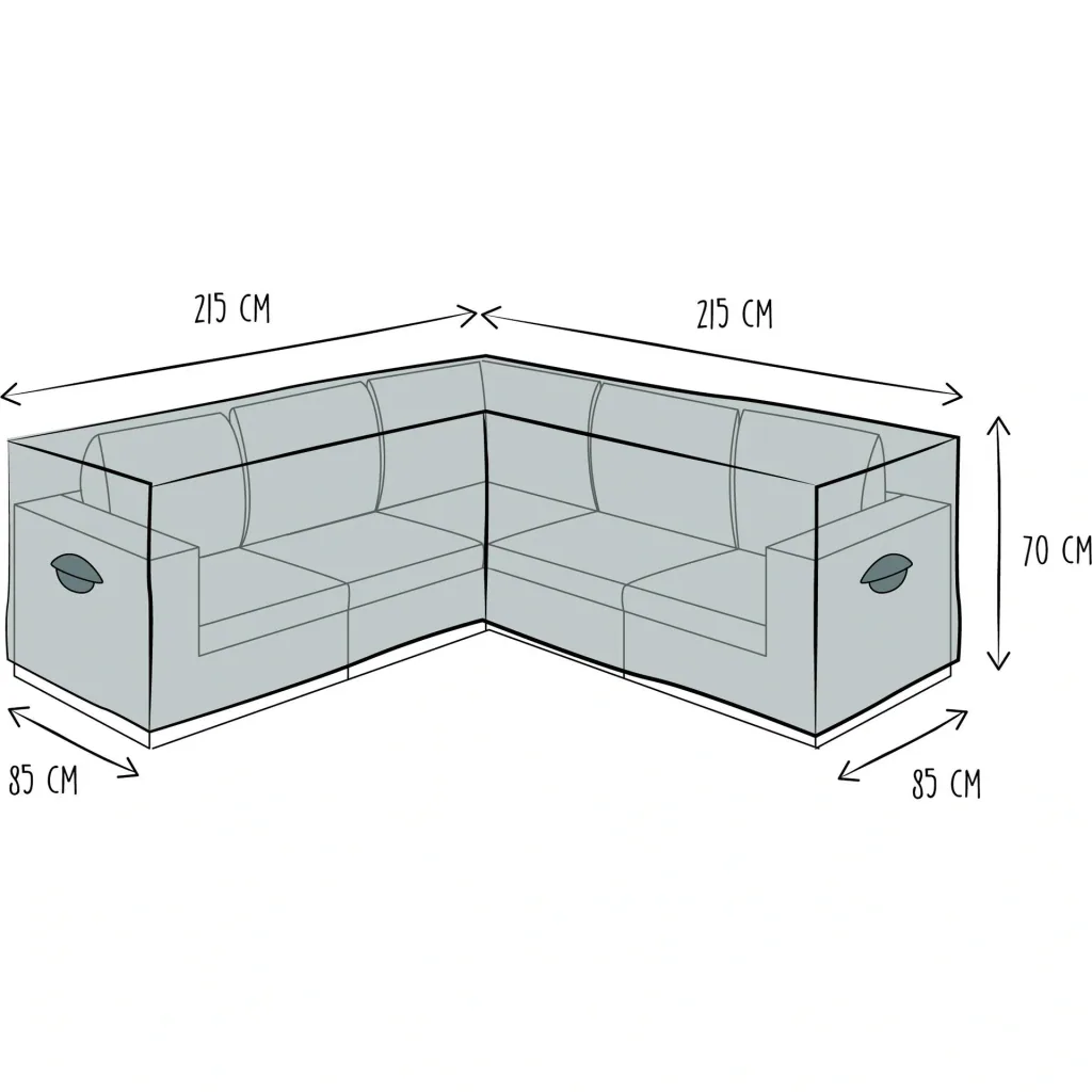 schutzhülle für l-förmiges lounge-set - 215 cm