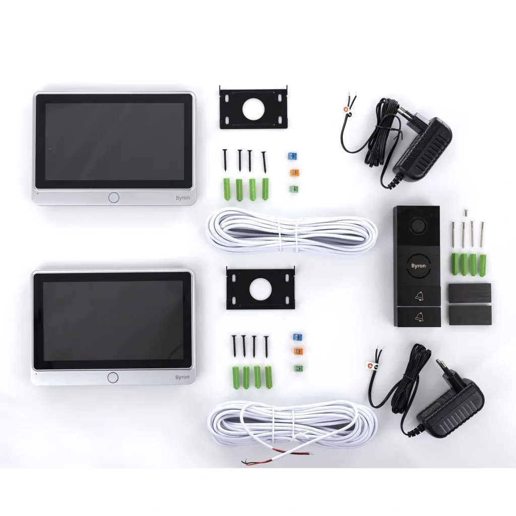 Video-Gegensprechanlage 7 Zoll Touchscreen 2 Bildschirme