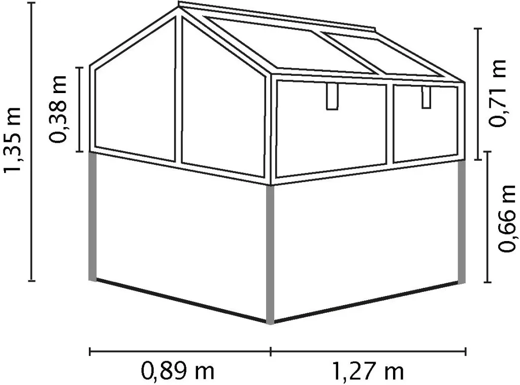 Hochfrühbeet Zola ESG alu