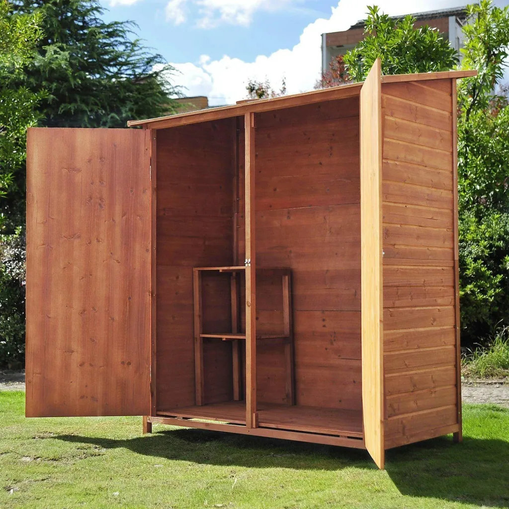 Gerätehaus Holz Gartenschuppen Geräteschuppen Doppeltür