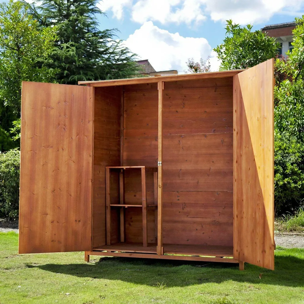 Gerätehaus Holz Gartenschuppen Geräteschuppen Doppeltür