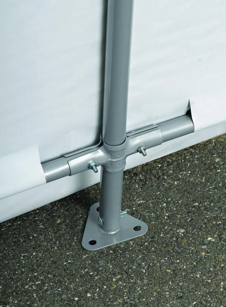 ShelterLogic Foliengerätehaus 5,76 m², grau, 240×240 cm – DuPont-Stahlrahmen, wetterfest