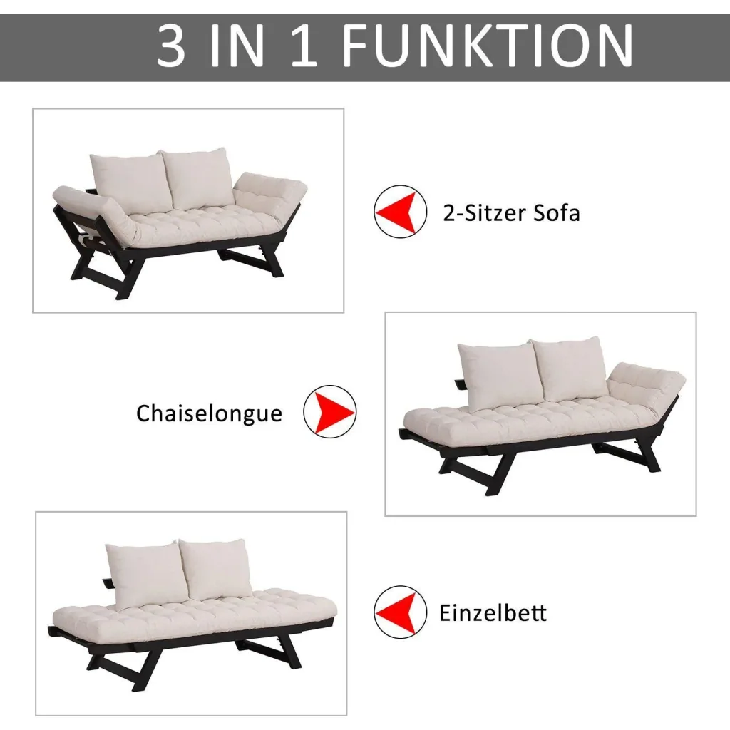 Klappsofa als 2-Sitzer