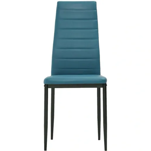 Esszimmerstühle 2-Sitzer Kunstleder ozeanblau