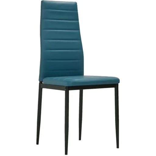 Esszimmerstühle 2-Sitzer Kunstleder ozeanblau